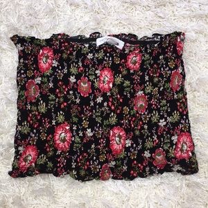 HONEY PUNCH flowered tube top (size m)